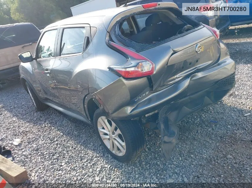 JN8AF5MR3HT700280 2017 Nissan Juke Nismo/S/Sl/Sv