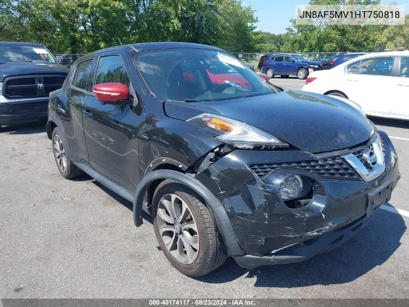 2017 Nissan Juke Sv VIN: JN8AF5MV1HT750818 Lot: 40174117