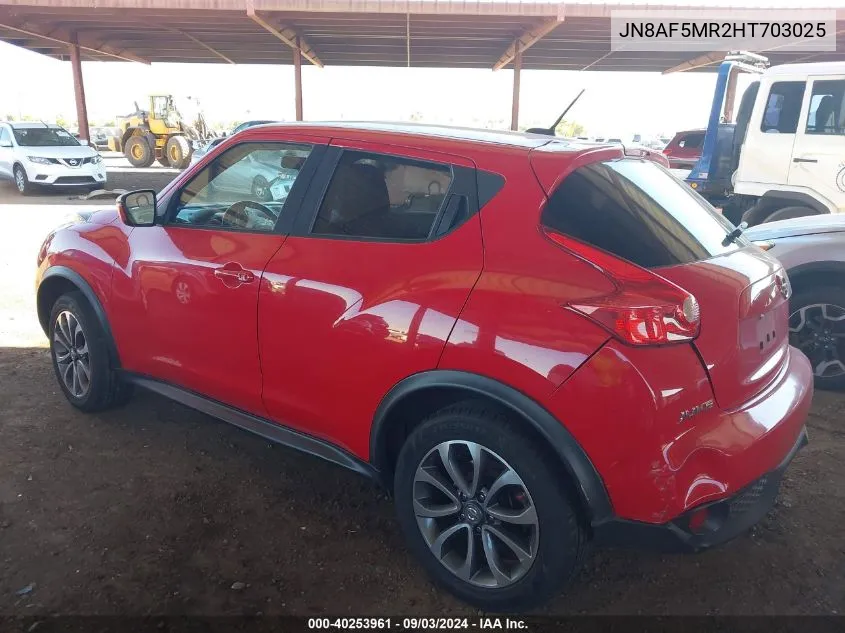 JN8AF5MR2HT703025 2017 Nissan Juke Sv