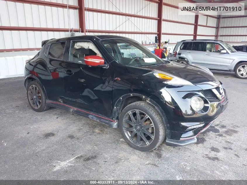 2017 Nissan Juke Nismo VIN: JN8AF5MR4HT701910 Lot: 40333911