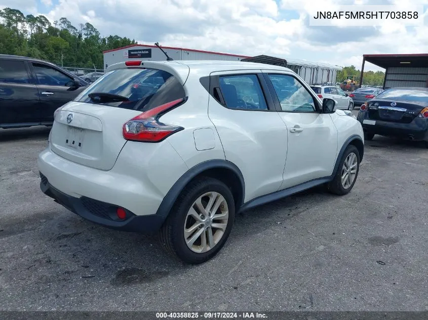 2017 Nissan Juke S VIN: JN8AF5MR5HT703858 Lot: 40358825