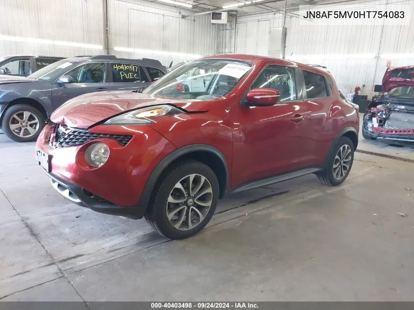 2017 Nissan Juke Sv VIN: JN8AF5MV0HT754083 Lot: 40403498