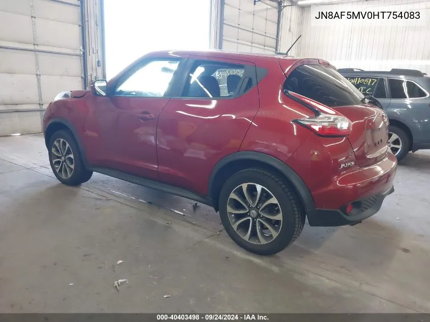 2017 Nissan Juke S/Sv/Sl/Nismo VIN: JN8AF5MV0HT754083 Lot: 40403498