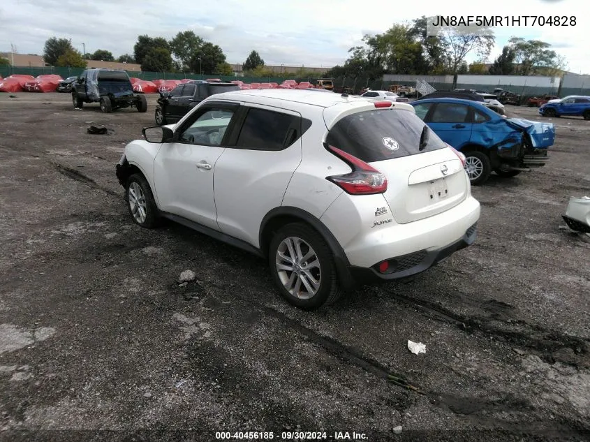 2017 Nissan Juke S VIN: JN8AF5MR1HT704828 Lot: 40456185