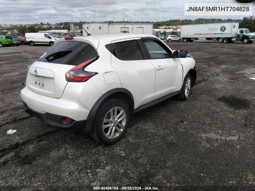 2017 Nissan Juke S VIN: JN8AF5MR1HT704828 Lot: 40456185