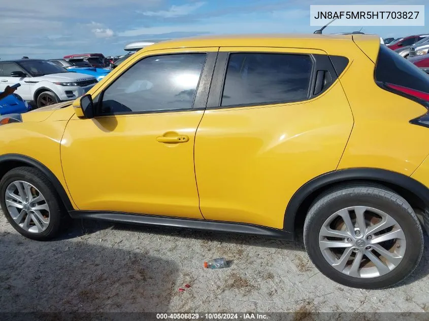 2017 Nissan Juke S/Sv/Sl/Nismo VIN: JN8AF5MR5HT703827 Lot: 40506829