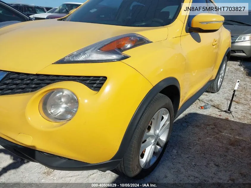 2017 Nissan Juke S/Sv/Sl/Nismo VIN: JN8AF5MR5HT703827 Lot: 40506829