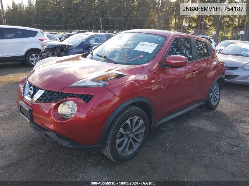 2017 Nissan Juke Sv VIN: JN8AF5MV1HT754187 Lot: 40558918