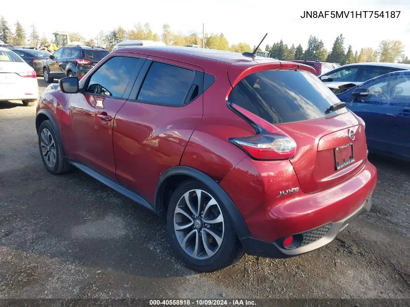 2017 Nissan Juke Sv VIN: JN8AF5MV1HT754187 Lot: 40558918