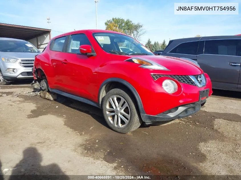 2017 Nissan Juke S VIN: JN8AF5MV0HT754956 Lot: 40668891