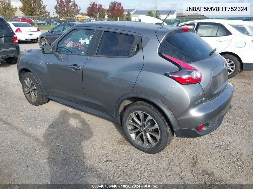 2017 Nissan Juke Sv VIN: JN8AF5MV8HT752324 Lot: 40706446