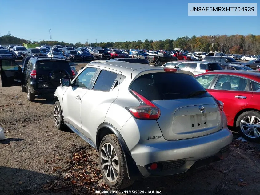 2017 Nissan Juke Sl VIN: JN8AF5MRXHT704939 Lot: 40870105