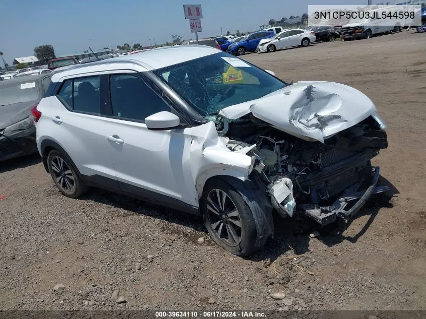 2018 Nissan Kicks Sv VIN: 3N1CP5CU3JL544598 Lot: 39634110