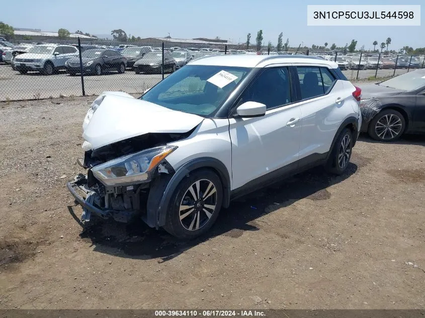 3N1CP5CU3JL544598 2018 Nissan Kicks Sv