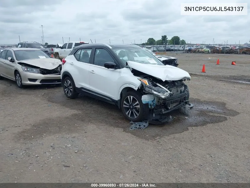 2018 Nissan Kicks Sr VIN: 3N1CP5CU6JL543137 Lot: 39960893