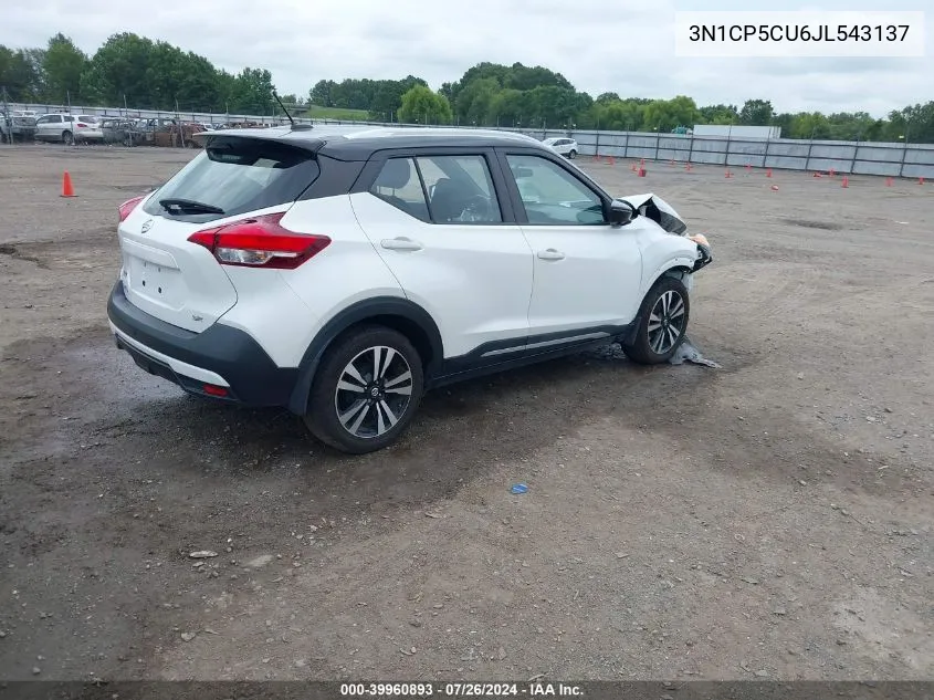 3N1CP5CU6JL543137 2018 Nissan Kicks Sr