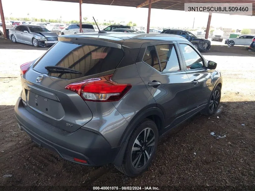 2018 Nissan Kicks Sv VIN: 3N1CP5CU8JL509460 Lot: 40001075