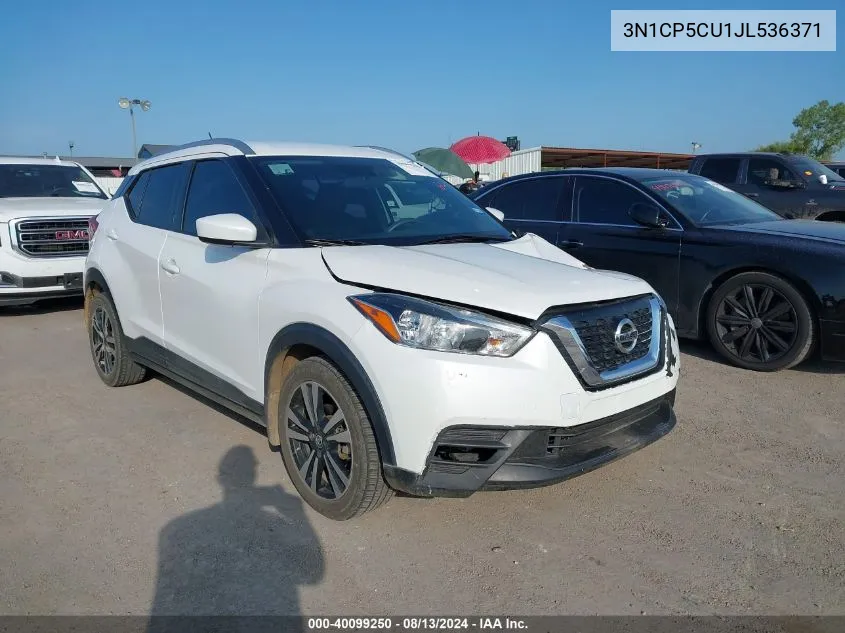 2018 Nissan Kicks Sv VIN: 3N1CP5CU1JL536371 Lot: 40099250