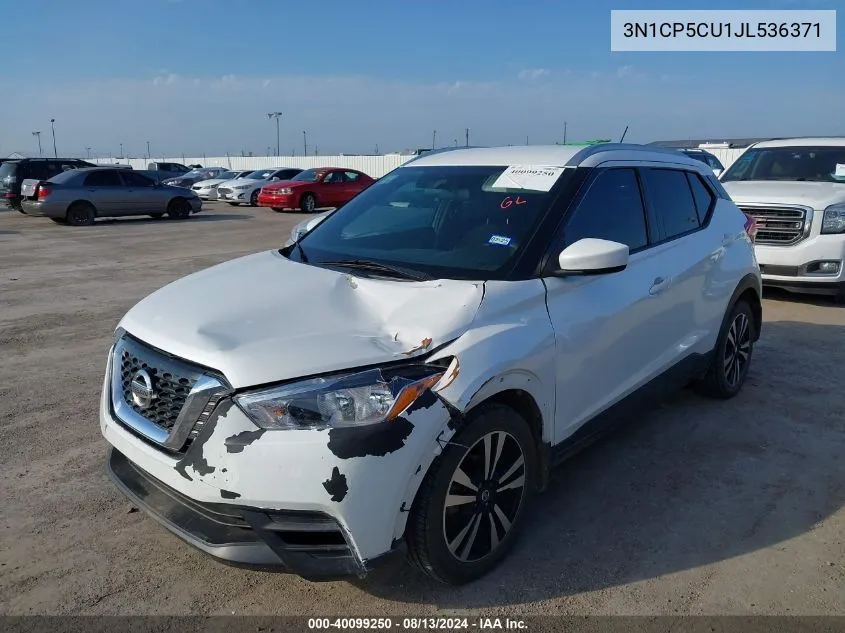 2018 Nissan Kicks Sv VIN: 3N1CP5CU1JL536371 Lot: 40099250