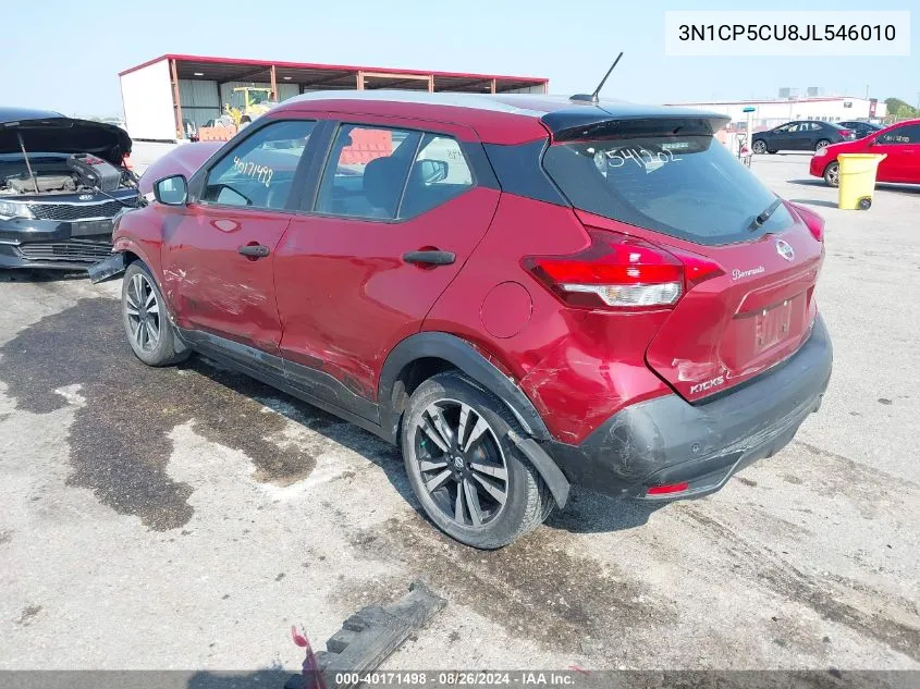 3N1CP5CU8JL546010 2018 Nissan Kicks Sv