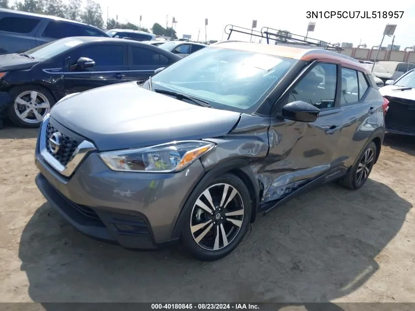 2018 Nissan Kicks Sv VIN: 3N1CP5CU7JL518957 Lot: 40180845