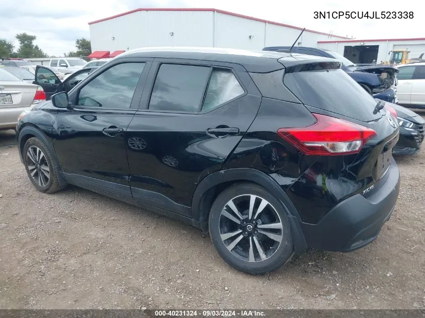 2018 Nissan Kicks Sv VIN: 3N1CP5CU4JL523338 Lot: 40231324