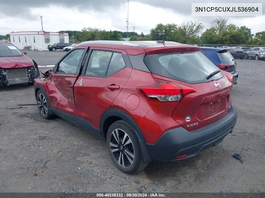 2018 Nissan Kicks Sv VIN: 3N1CP5CUXJL536904 Lot: 40238332