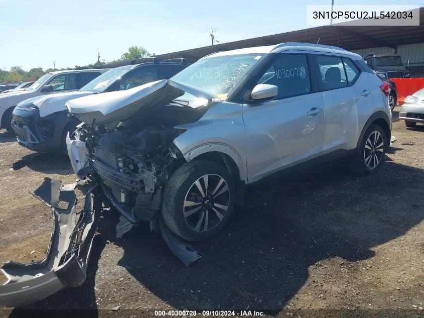 2018 Nissan Kicks Sv VIN: 3N1CP5CU2JL542034 Lot: 40300728