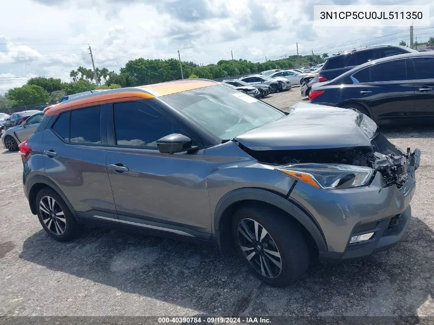 2018 Nissan Kicks Sr VIN: 3N1CP5CU0JL511350 Lot: 40390784