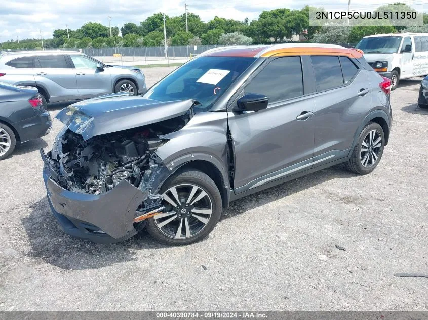 2018 Nissan Kicks Sr VIN: 3N1CP5CU0JL511350 Lot: 40390784