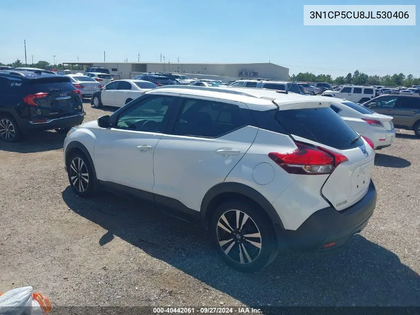 2018 Nissan Kicks Sv VIN: 3N1CP5CU8JL530406 Lot: 40442061