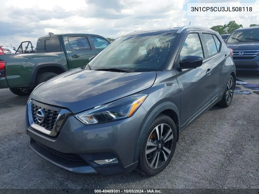 2018 Nissan Kicks Sr VIN: 3N1CP5CU3JL508118 Lot: 40489301