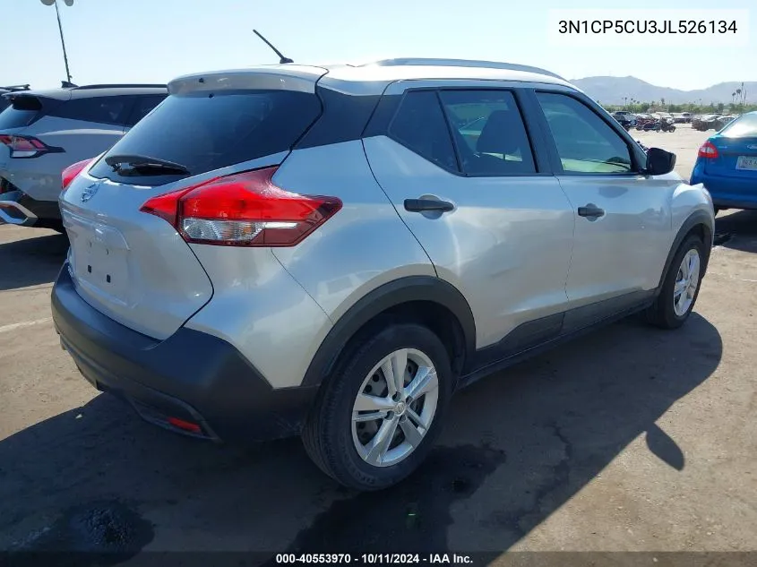 2018 Nissan Kicks S VIN: 3N1CP5CU3JL526134 Lot: 40553970