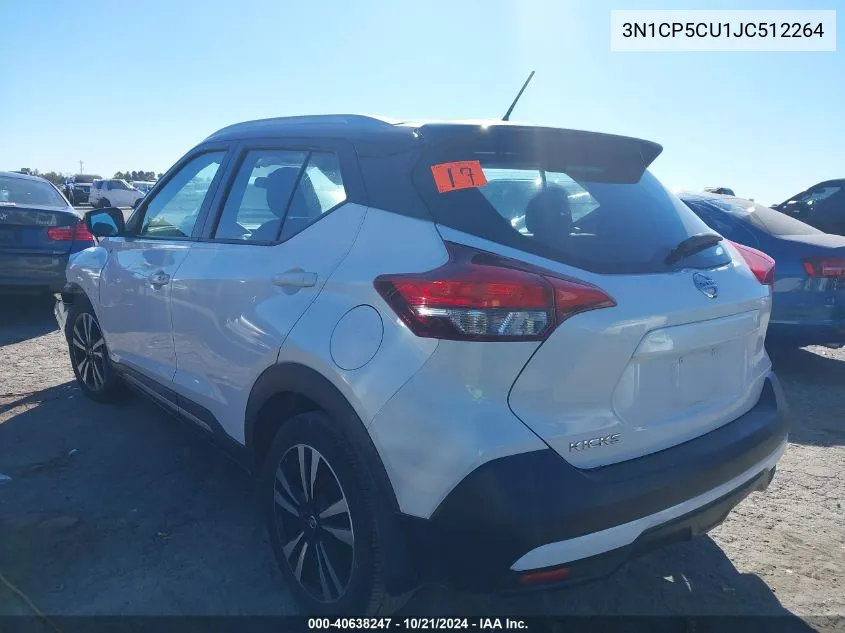 3N1CP5CU1JC512264 2018 Nissan Kicks S/Sr/Sv