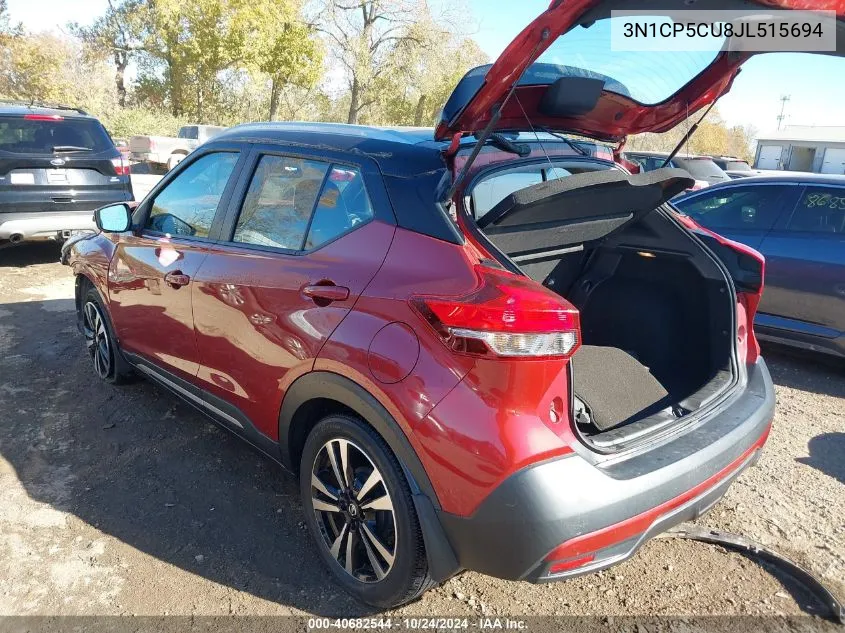 2018 Nissan Kicks Sr VIN: 3N1CP5CU8JL515694 Lot: 40682544