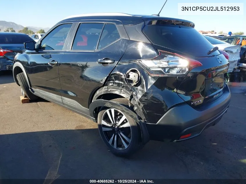 3N1CP5CU2JL512953 2018 Nissan Kicks Sv