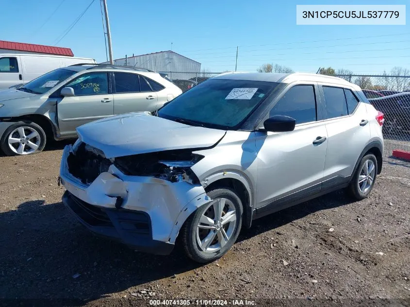 2018 Nissan Kicks S VIN: 3N1CP5CU5JL537779 Lot: 40741305