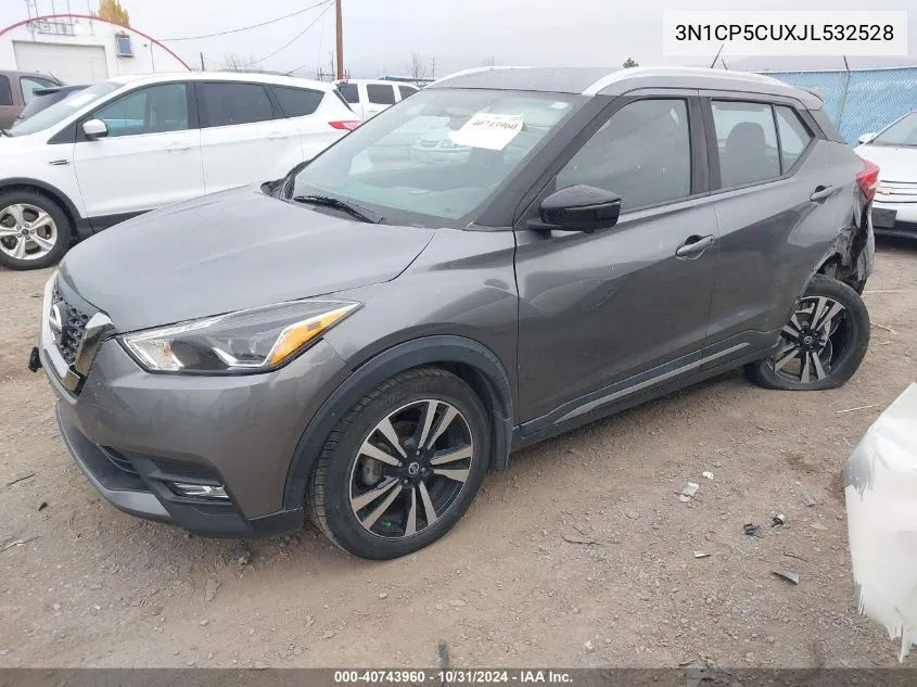 2018 Nissan Kicks Sr VIN: 3N1CP5CUXJL532528 Lot: 40743960