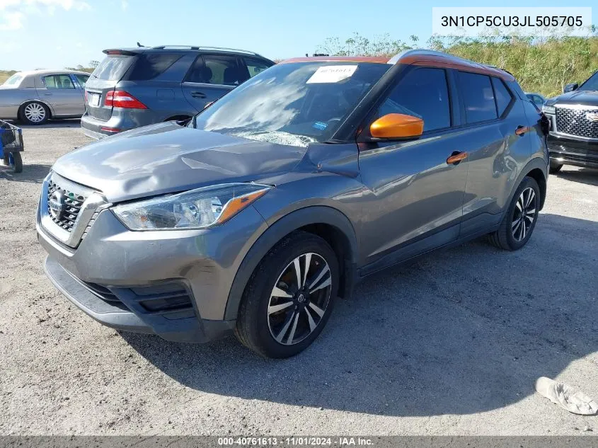 2018 Nissan Kicks Sv VIN: 3N1CP5CU3JL505705 Lot: 40761613