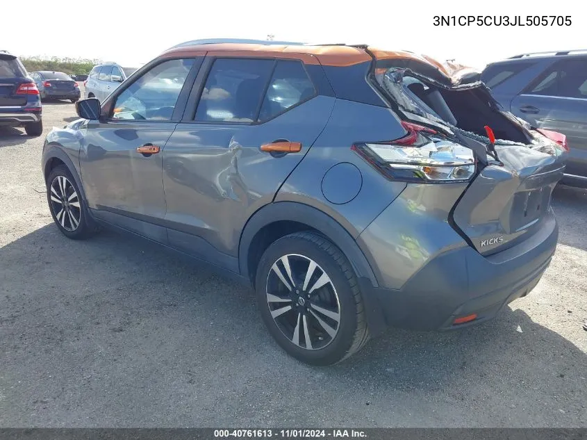 2018 Nissan Kicks Sv VIN: 3N1CP5CU3JL505705 Lot: 40761613