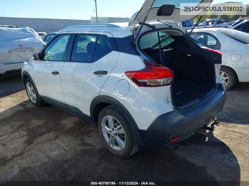 3N1CP5CU0JL538032 2018 Nissan Kicks S