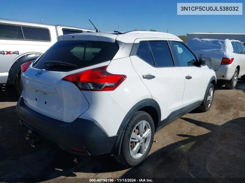 3N1CP5CU0JL538032 2018 Nissan Kicks S