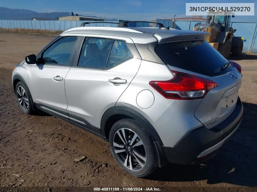 2018 Nissan Kicks Sr VIN: 3N1CP5CU4JL529270 Lot: 40811189