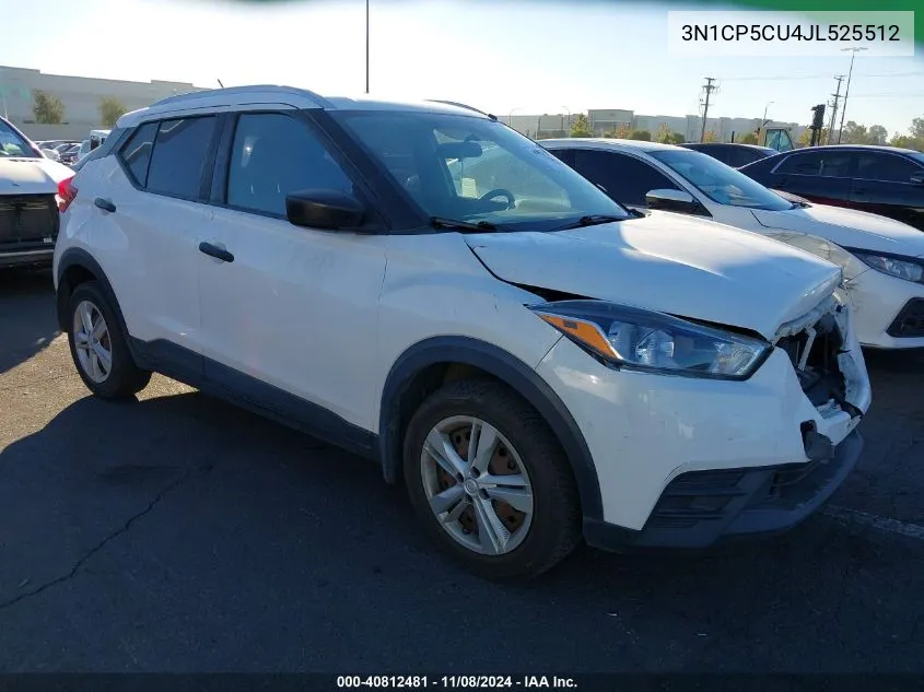 2018 Nissan Kicks S VIN: 3N1CP5CU4JL525512 Lot: 40812481