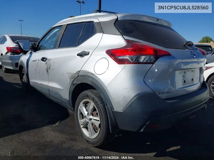 2018 Nissan Kicks S VIN: 3N1CP5CU8JL528560 Lot: 40867819