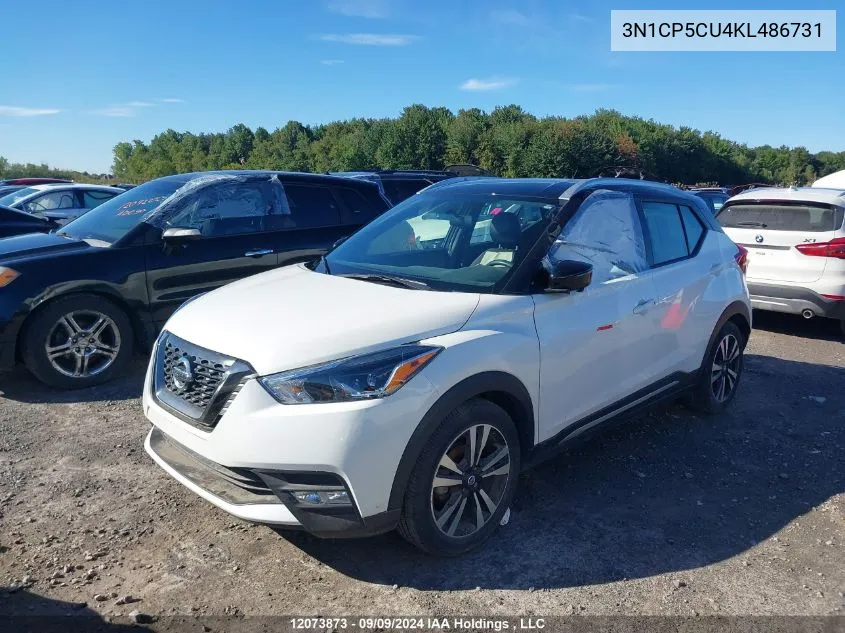 2019 Nissan Kicks VIN: 3N1CP5CU4KL486731 Lot: 12073873