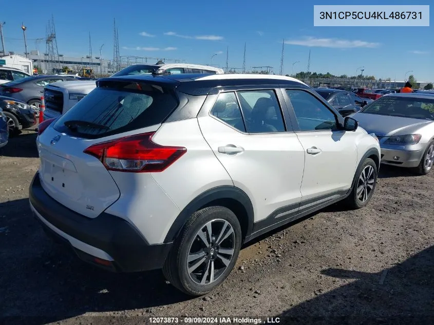 2019 Nissan Kicks VIN: 3N1CP5CU4KL486731 Lot: 12073873