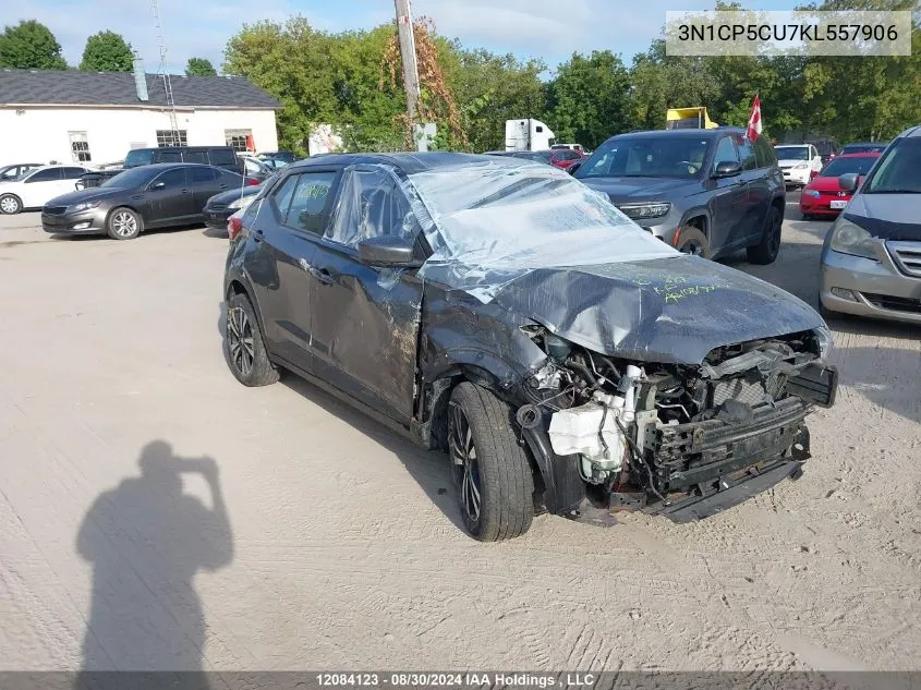 2019 Nissan Kicks VIN: 3N1CP5CU7KL557906 Lot: 12084123