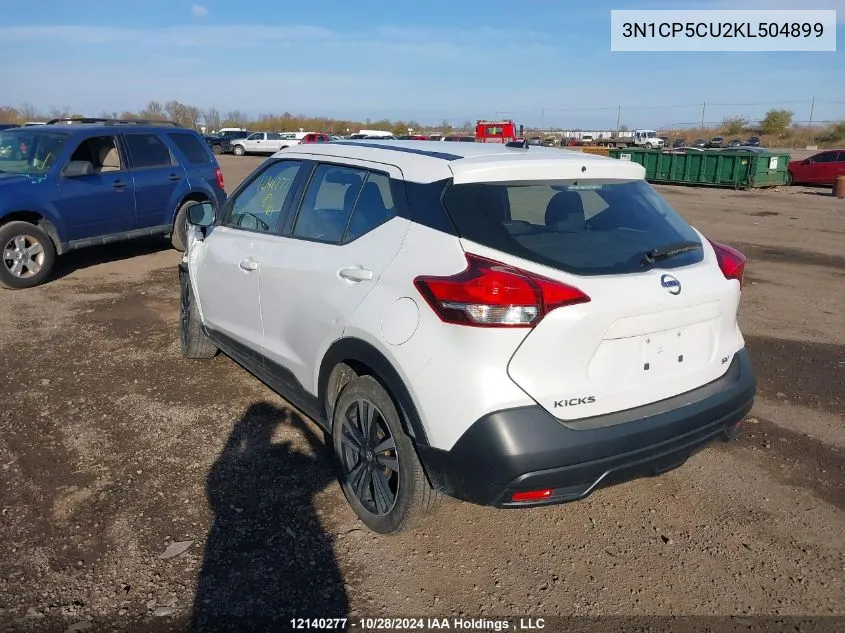 2019 Nissan Kicks VIN: 3N1CP5CU2KL504899 Lot: 12140277