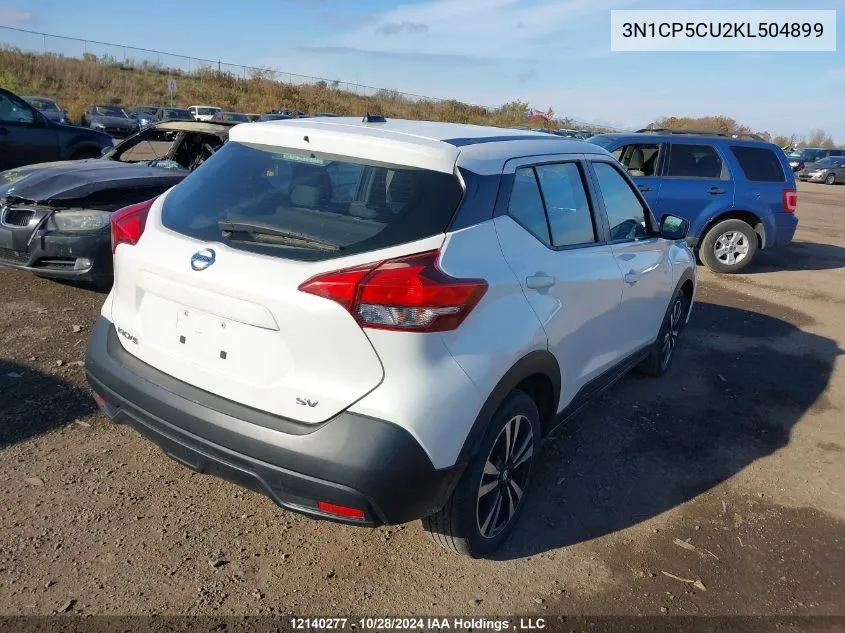 2019 Nissan Kicks VIN: 3N1CP5CU2KL504899 Lot: 12140277